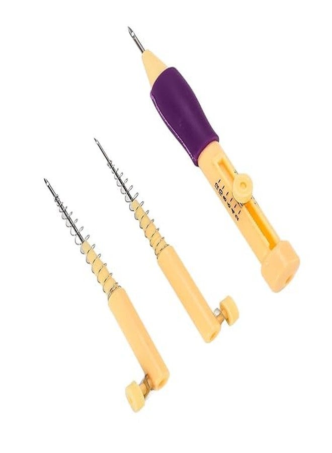 NTGS® 3 Size Embroidery Stitching Punch Needle Set for Embroidery, Threaders and Knitting (Multicolour) - Image 3